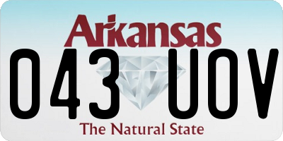 AR license plate 043UOV