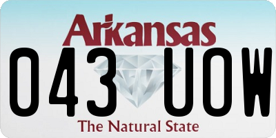 AR license plate 043UOW