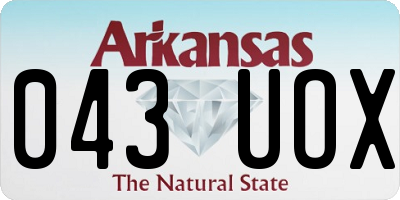 AR license plate 043UOX