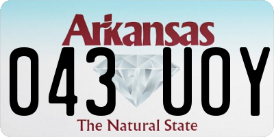 AR license plate 043UOY