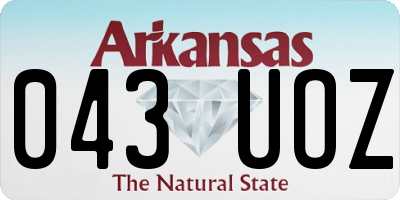 AR license plate 043UOZ