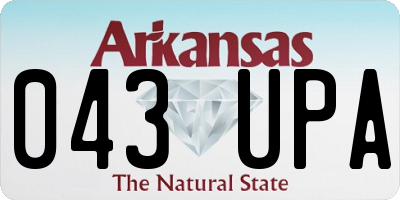 AR license plate 043UPA