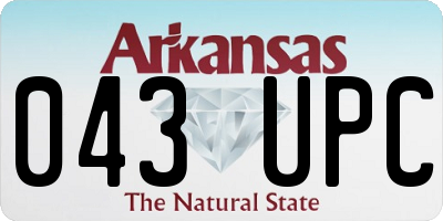 AR license plate 043UPC