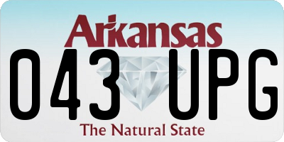 AR license plate 043UPG