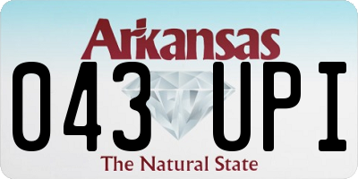 AR license plate 043UPI