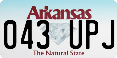 AR license plate 043UPJ