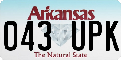 AR license plate 043UPK