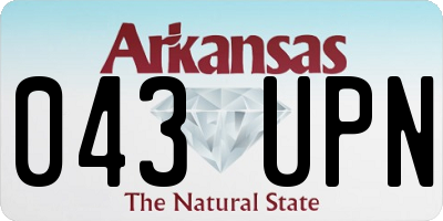 AR license plate 043UPN