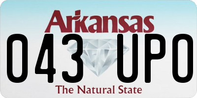 AR license plate 043UPO