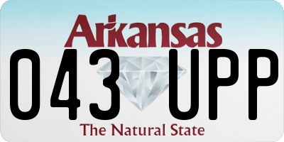 AR license plate 043UPP