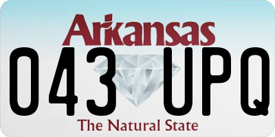 AR license plate 043UPQ