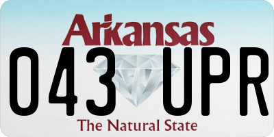 AR license plate 043UPR