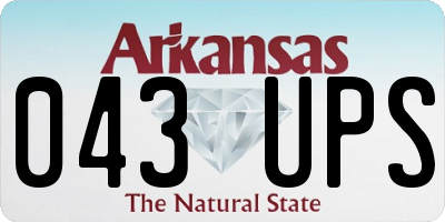 AR license plate 043UPS