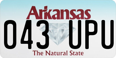 AR license plate 043UPU