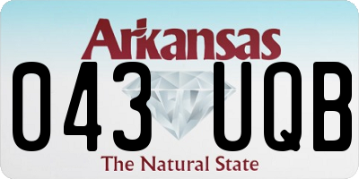 AR license plate 043UQB