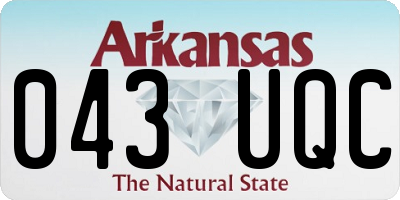 AR license plate 043UQC