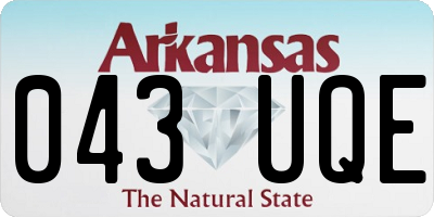 AR license plate 043UQE