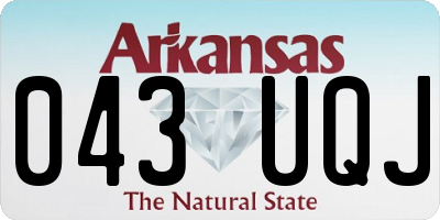 AR license plate 043UQJ