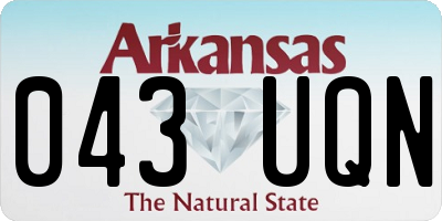 AR license plate 043UQN