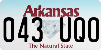 AR license plate 043UQO