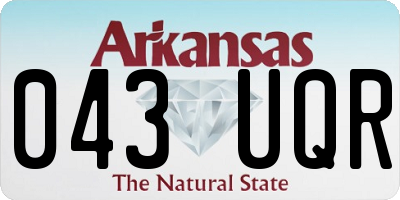 AR license plate 043UQR