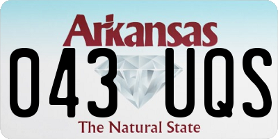 AR license plate 043UQS