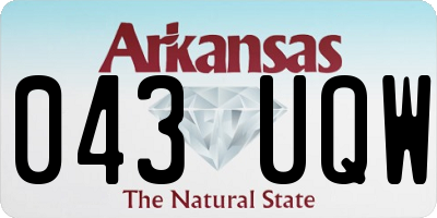 AR license plate 043UQW