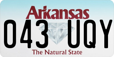 AR license plate 043UQY