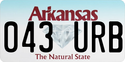 AR license plate 043URB