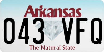 AR license plate 043VFQ