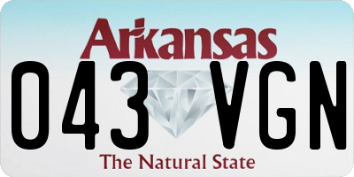 AR license plate 043VGN