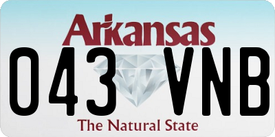 AR license plate 043VNB