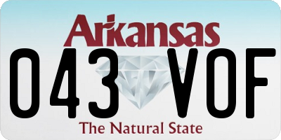 AR license plate 043VOF