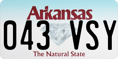 AR license plate 043VSY