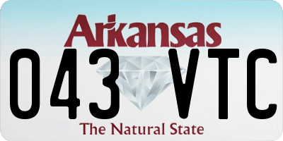 AR license plate 043VTC