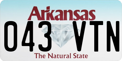 AR license plate 043VTN