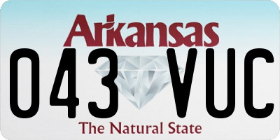 AR license plate 043VUC