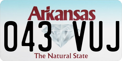 AR license plate 043VUJ