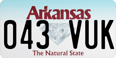AR license plate 043VUK