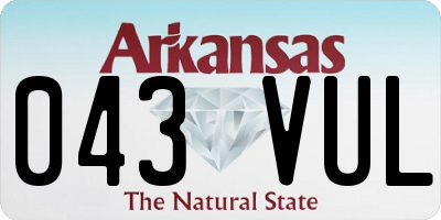 AR license plate 043VUL