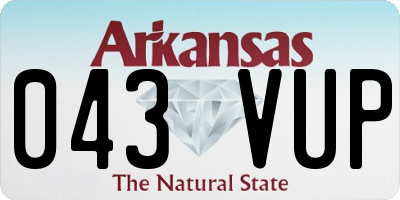 AR license plate 043VUP