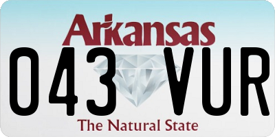AR license plate 043VUR
