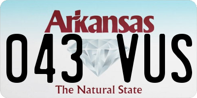 AR license plate 043VUS
