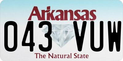 AR license plate 043VUW
