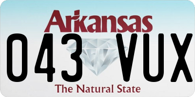 AR license plate 043VUX