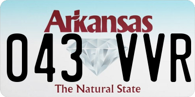 AR license plate 043VVR