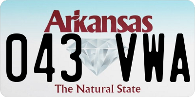 AR license plate 043VWA