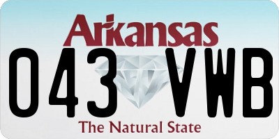 AR license plate 043VWB