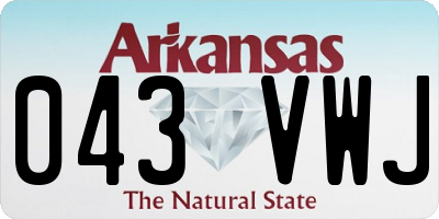 AR license plate 043VWJ