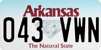 AR license plate 043VWN